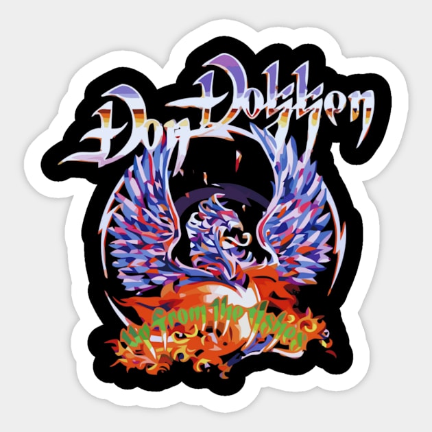 Dokken Band NEW 2 Sticker by Vidi MusiCartoon